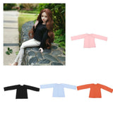 Max Fashion Long Sleeve T-Shirt for 1/4 BJD XinYi Doll Dress Up Accs Black