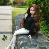 Max Fashion Long Sleeve T-Shirt for 1/4 BJD XinYi Doll Dress Up Accs Black