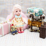 Max 1/6 Scale Dollhouse Miniature Vintage Suitcase Luggage for BJD Doll Yellow