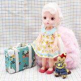 Max 1/6 Scale Dollhouse Miniature Vintage Suitcase Luggage for BJD Doll Yellow