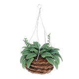 Max 1/12 Dollhouse Miniature Hanging Plant with Basket Fairy Garden Accessories