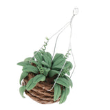 Max 1/12 Dollhouse Miniature Hanging Plant with Basket Fairy Garden Accessories