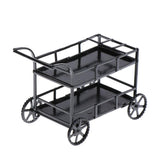 Max 1/12 Dollhouse Miniature Metal Dining Cart Food Cart Kitchen Furniture Black