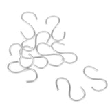 Max 10pieces 1/12 Dollhouse Miniature S Hooks for Hanging Wall Decor Silver