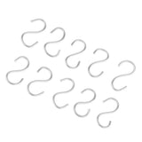 Max 10pieces 1/12 Dollhouse Miniature S Hooks for Hanging Wall Decor Silver