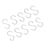 Max 10pieces 1/12 Dollhouse Miniature S Hooks for Hanging Wall Decor Silver
