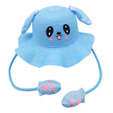 Max Maxb Baby Girls Kids Children Cap Summer Beach Sun Straw Hat Headwear Blue