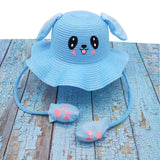 Max Maxb Baby Girls Kids Children Cap Summer Beach Sun Straw Hat Headwear Blue