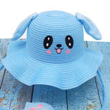 Max Maxb Baby Girls Kids Children Cap Summer Beach Sun Straw Hat Headwear Blue