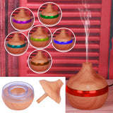 Maxbell Wood Grain USB LED Home Essential Oil Diffuser Mute Humidifier Light Brown