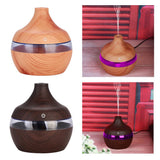 Maxbell Wood Grain USB LED Home Essential Oil Diffuser Mute Humidifier Light Brown