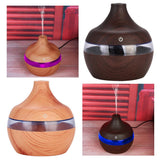 Maxbell Wood Grain USB LED Home Essential Oil Diffuser Mute Humidifier Light Brown