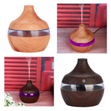 Maxbell Wood Grain USB LED Home Essential Oil Diffuser Mute Humidifier Light Brown