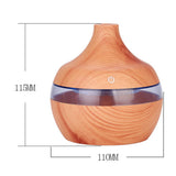 Maxbell Wood Grain USB LED Home Essential Oil Diffuser Mute Humidifier Light Brown