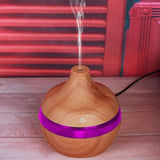 Maxbell Wood Grain USB LED Home Essential Oil Diffuser Mute Humidifier Light Brown