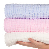 Maxbell Cotton Solid Soft New Born Baby Towels Face Body Water Absorption Pink