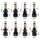 Max 4Side S2 Black LED Headlamp Bulb Conversion Kit Hi/Lo Beam Lamp 9004 HB1