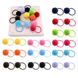 Girls Headdress Kids Hair Ball Hair Band Lovely Plush Hair Ties Dark Blue