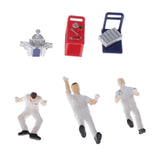 Max 1:64 Scale Repairman Characters Model Toy Miniature Models People Set White