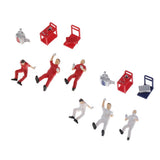 Max 1:64 Scale Repairman Characters Model Toy Miniature Models People Set White