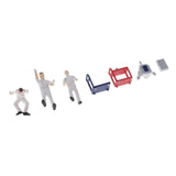 Max 1:64 Scale Repairman Characters Model Toy Miniature Models People Set White