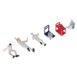 Max 1:64 Scale Repairman Characters Model Toy Miniature Models People Set White
