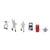 Max 1:64 Scale Repairman Characters Model Toy Miniature Models People Set White