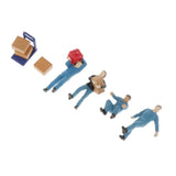 Max 1:64 Scale Porter Worker Characters Model Toy Miniature Model People Blue