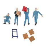 Max 1:64 Scale Porter Worker Characters Model Toy Miniature Model People Blue