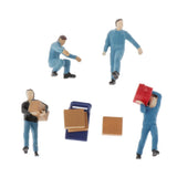 Max 1:64 Scale Porter Worker Characters Model Toy Miniature Model People Blue