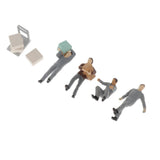 Max 1:64 Scale Porter Worker Characters Model Toy Miniature Model People Gray