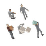 Max 1:64 Scale Porter Worker Characters Model Toy Miniature Model People Gray
