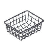 Max Dollhouse Miniature Iron Storage Basket for Living Room/Kitchen/Study Room