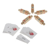 Max 5x Wooden Reading Blocks w/ Cards Educational Alphabet STEM & Montessori Toy