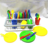 Max 28 Pieces Kitchen Playset Mini Kitchen Cutlery Kids Pretend Role Play Toys