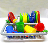 Max 28 Pieces Kitchen Playset Mini Kitchen Cutlery Kids Pretend Role Play Toys