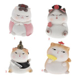 Max Adorable Resin Cat Hand-Painted Statue Car Garden Indoor Decoration 2370-3D