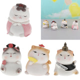 Max Adorable Resin Cat Hand-Painted Statue Car Garden Indoor Decoration 2370-3D