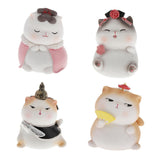 Max Adorable Resin Cat Hand-Painted Statue Car Garden Indoor Decoration 2370-3D