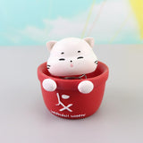 Max Car Dashboard Toy Shaking Head Cat Home Office Decoration Red
