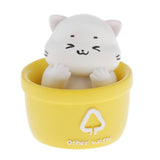 Max Car Dashboard Toy Shaking Head Cat Home Office Decoration Yellow