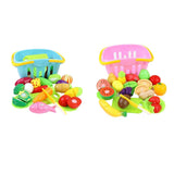 Maxbell 20pc Simulated Fruits and Vegetables for Kids Kitchen Pretend Play Set  Pink