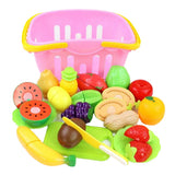 Maxbell 20pc Simulated Fruits and Vegetables for Kids Kitchen Pretend Play Set  Pink