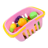 Maxbell 20pc Simulated Fruits and Vegetables for Kids Kitchen Pretend Play Set  Pink