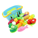 Maxbell 20pc Simulated Fruits and Vegetables for Kids Kitchen Pretend Play Set  Blue