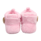 Baby Soft Cloth Sole Shoes Winter Warm Toddler Shoes 0-6Months Pink