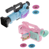 Maxbell Kids Projection Simulation Camera Toy Light Music Flashlight Puzzle Toy Blue