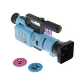 Maxbell Kids Projection Simulation Camera Toy Light Music Flashlight Puzzle Toy Blue
