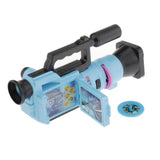 Maxbell Kids Projection Simulation Camera Toy Light Music Flashlight Puzzle Toy Blue