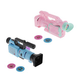 Maxbell Kids Projection Simulation Camera Toy Light Music Flashlight Puzzle Toy Blue